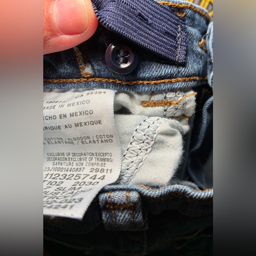 Wrangler Classic Straight Boys 7 Slim Blue Jeans - Picture 5 of 8